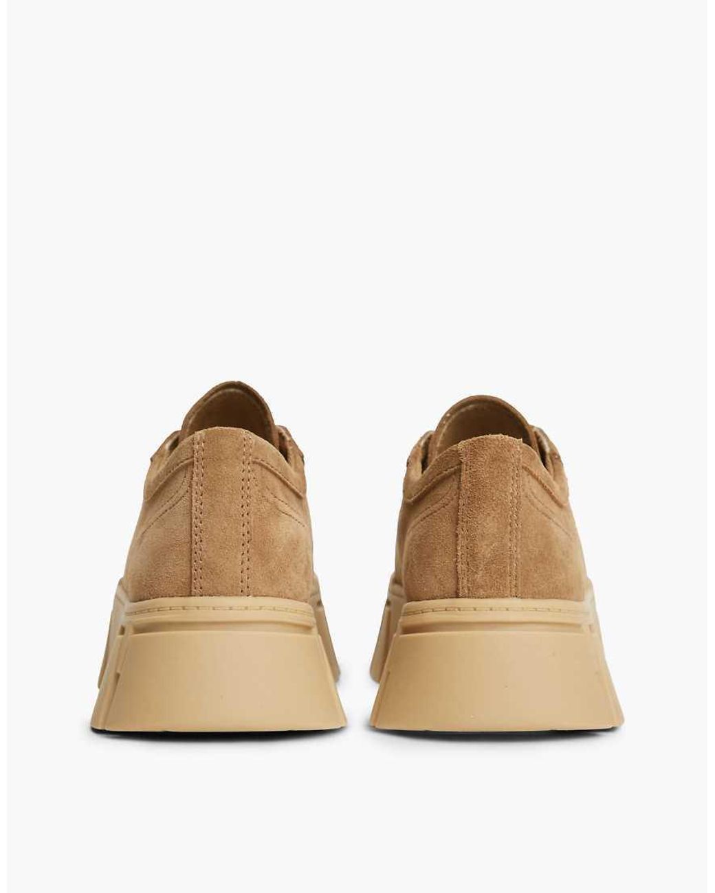 Tommy Hilfiger Brown Suede Logo Platform Trainers