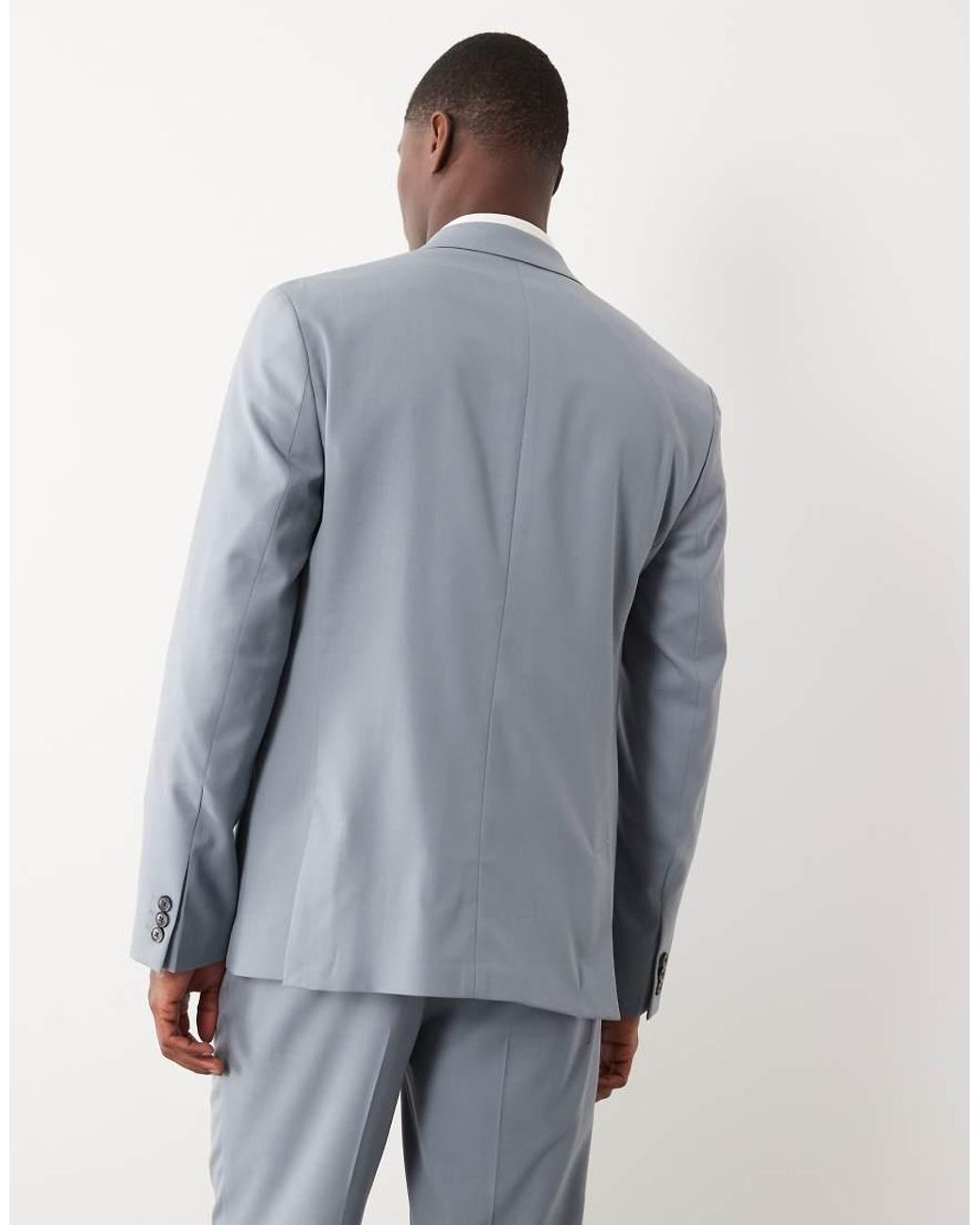 ASOS Blue 100% Summer Wool Slim Suit Jacket for men