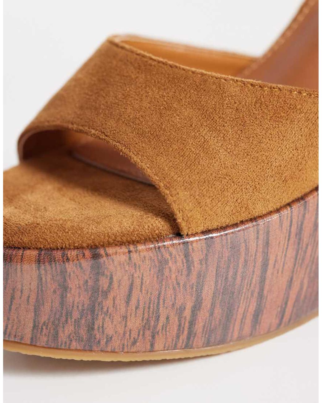 Public Desire Brown Aluna Wedge Sandals