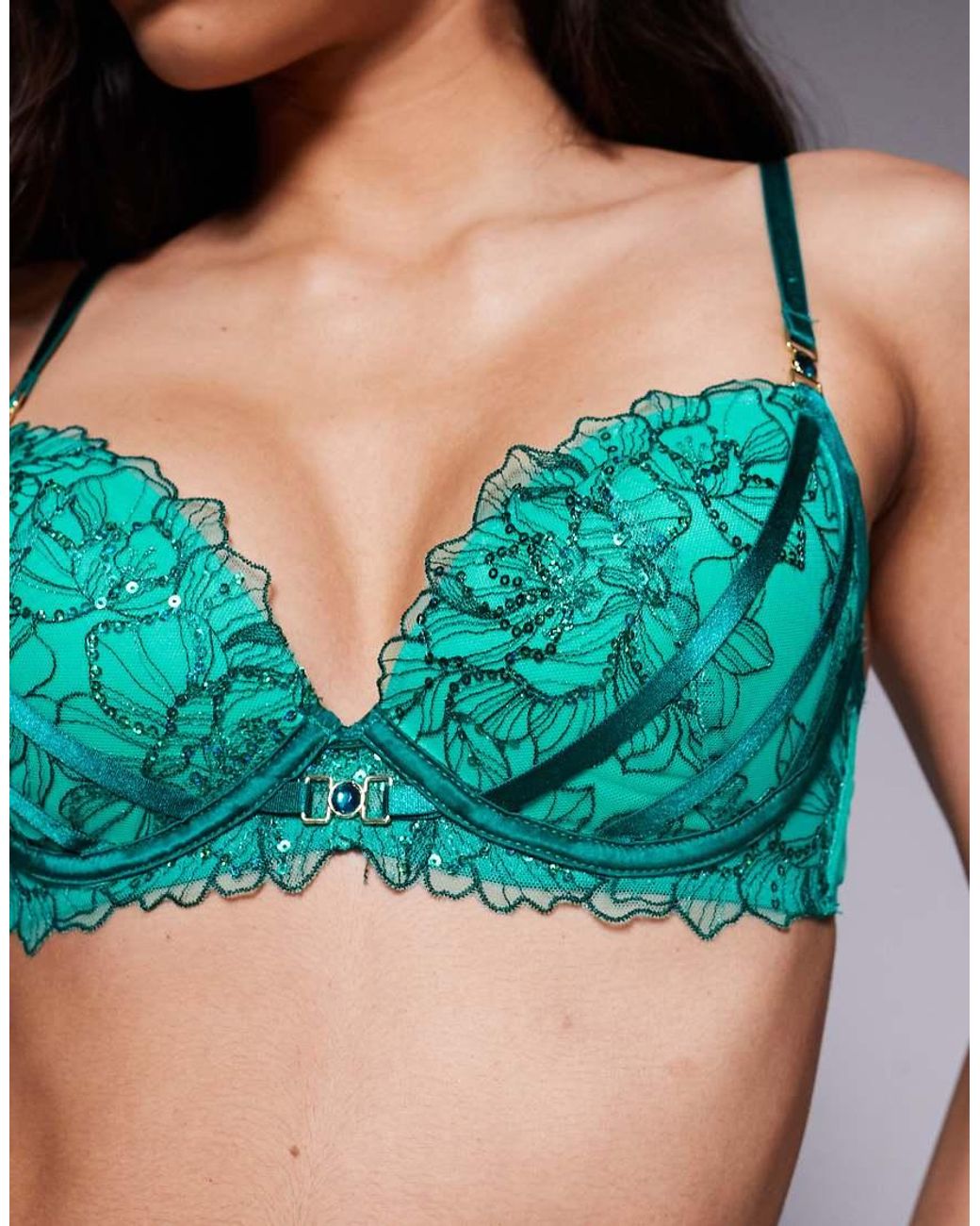 Ann Summers Blue Divine Temptation Padded Plunge Bra