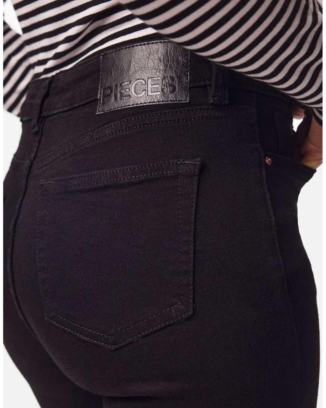 Pieces Black Flared Jeans