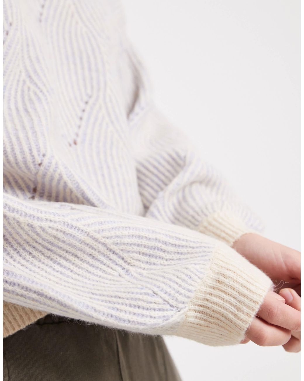 Pieces White – strickpullover