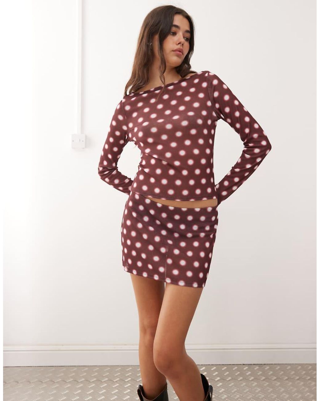 Collusion Red Micro Skirt