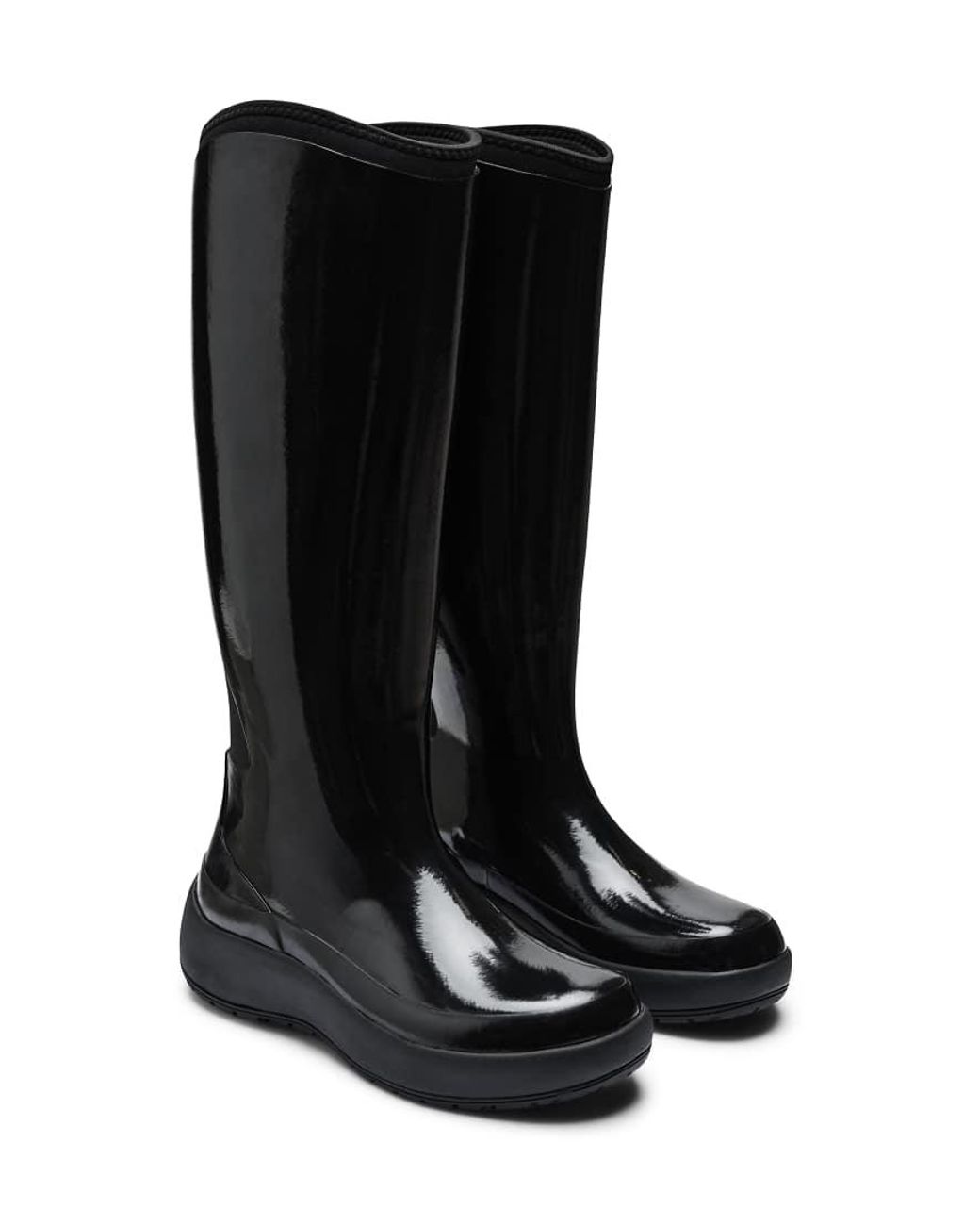 Rains Black 70220 Waterproof Rubber Knee High Boot