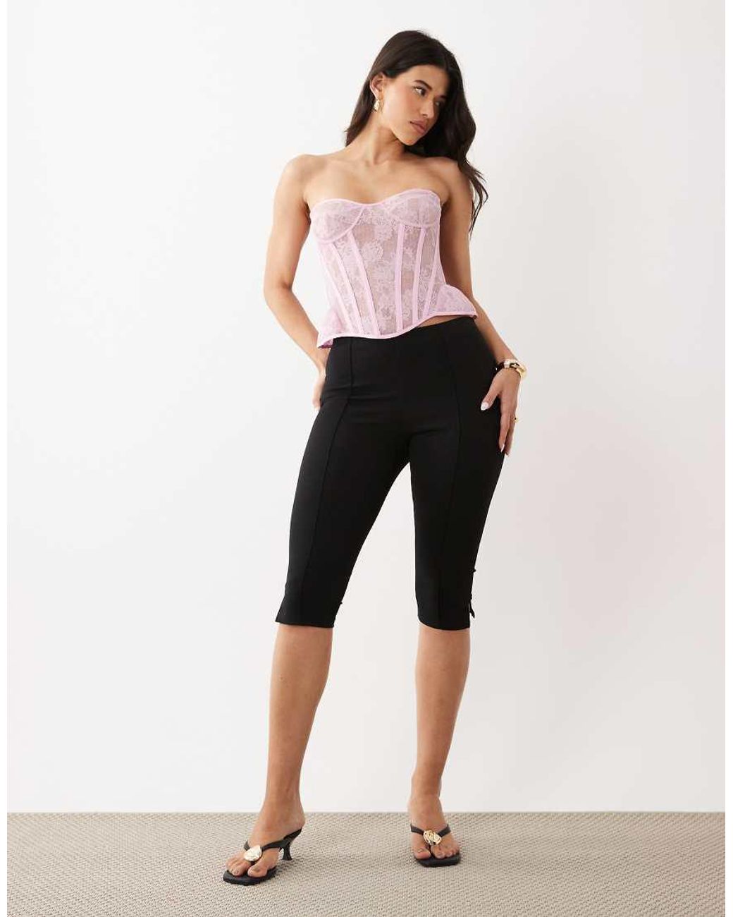Bardot Pink Cristo Premium Strapless Sculpting Lace Bustier Corset Top