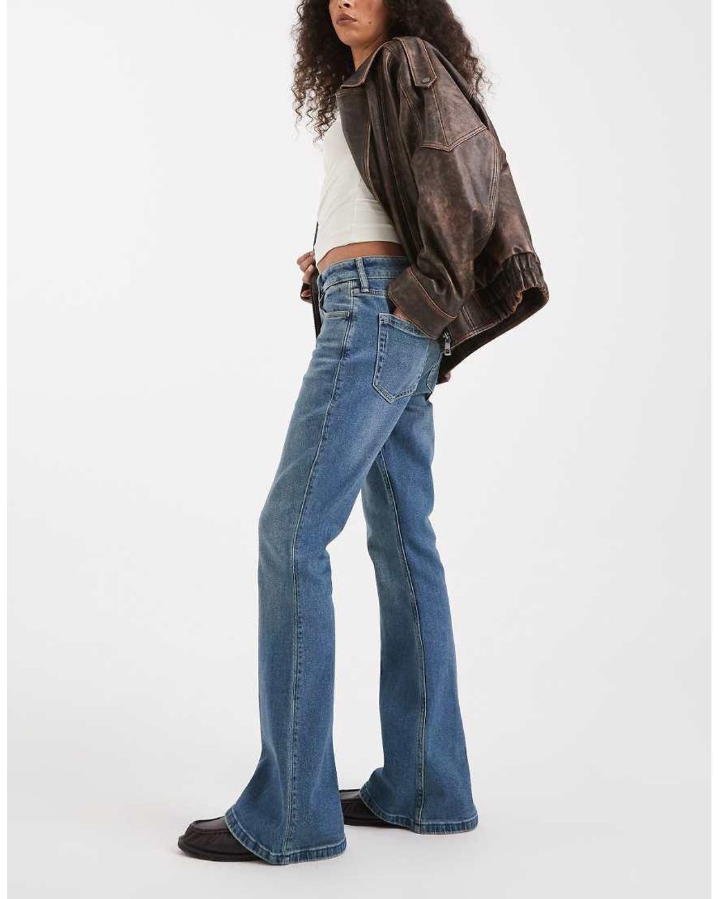 Hollister Blue High Rise Flare Jeans
