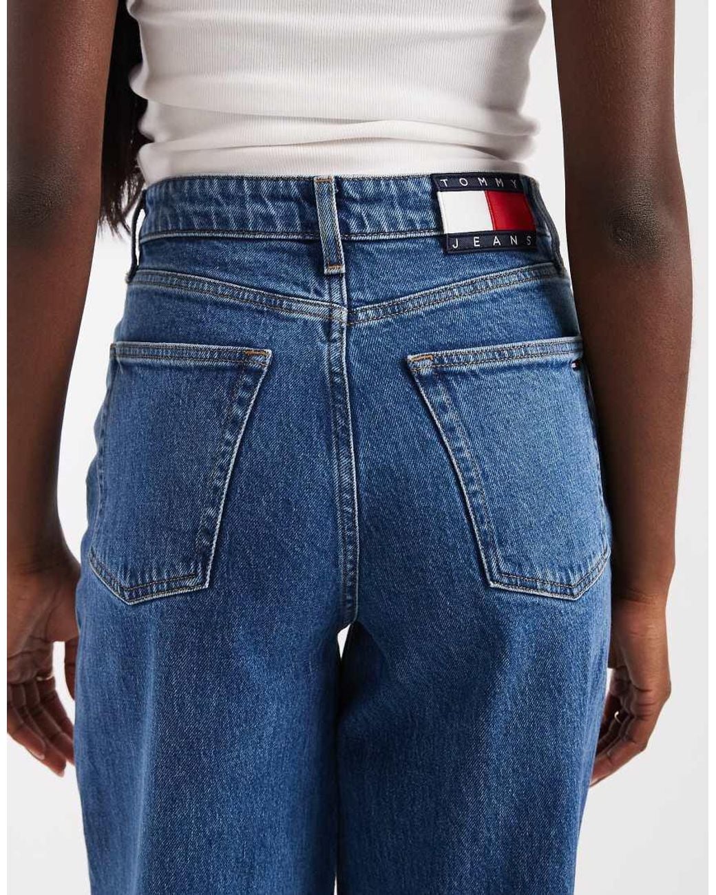 Tommy Hilfiger Blue Claire High Rise Wide Leg Jeans