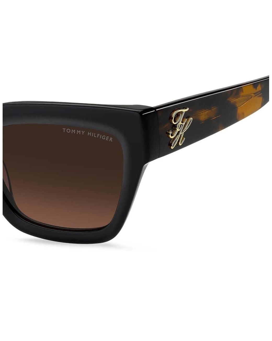 Tommy Hilfiger Sunglasses Black Tommysungl Bold Square Sunglasses With Shaded Gradient Lenses