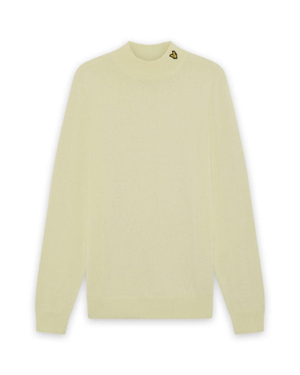 Lyle & Scott White Mid Knits Knitted Turtle Neck Jumper for men