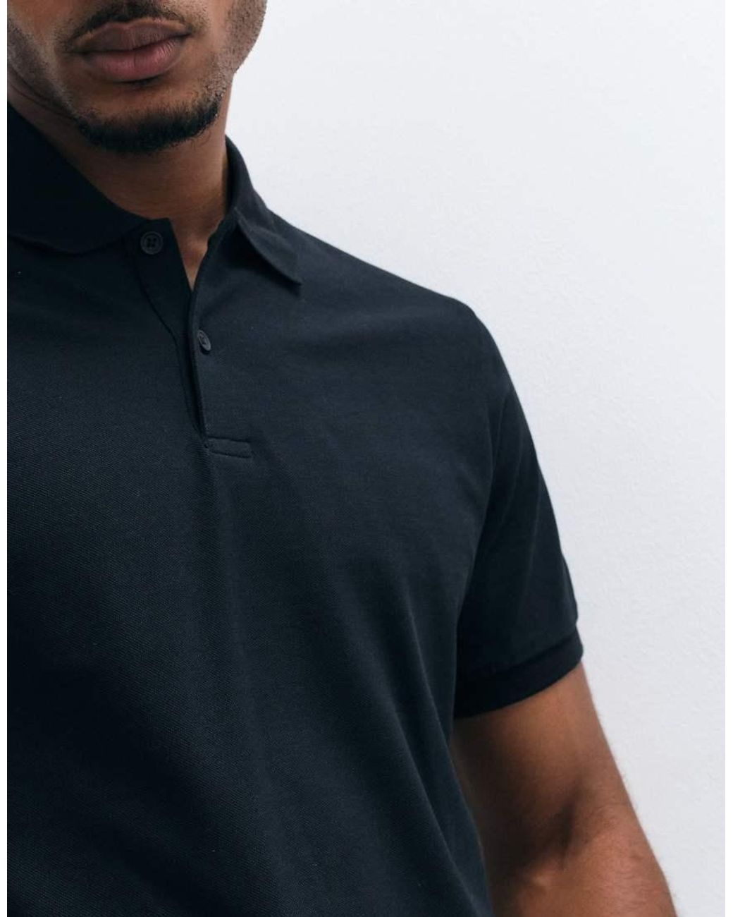 ASOS Black Essentials Regular Fit Polo for men
