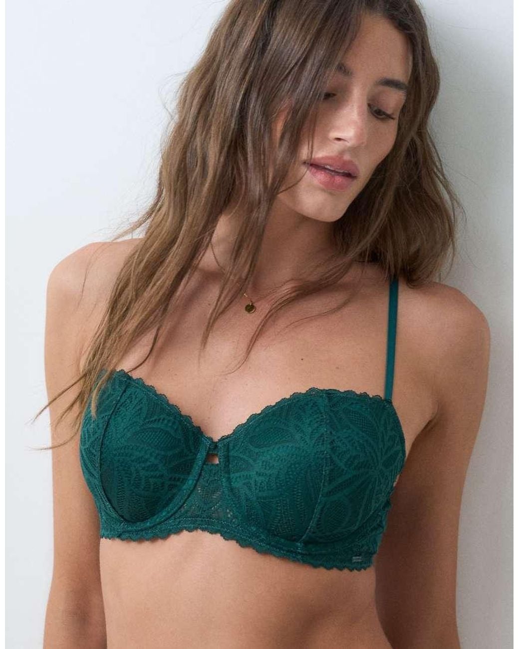 DKNY Blue Lace Balconette Bra