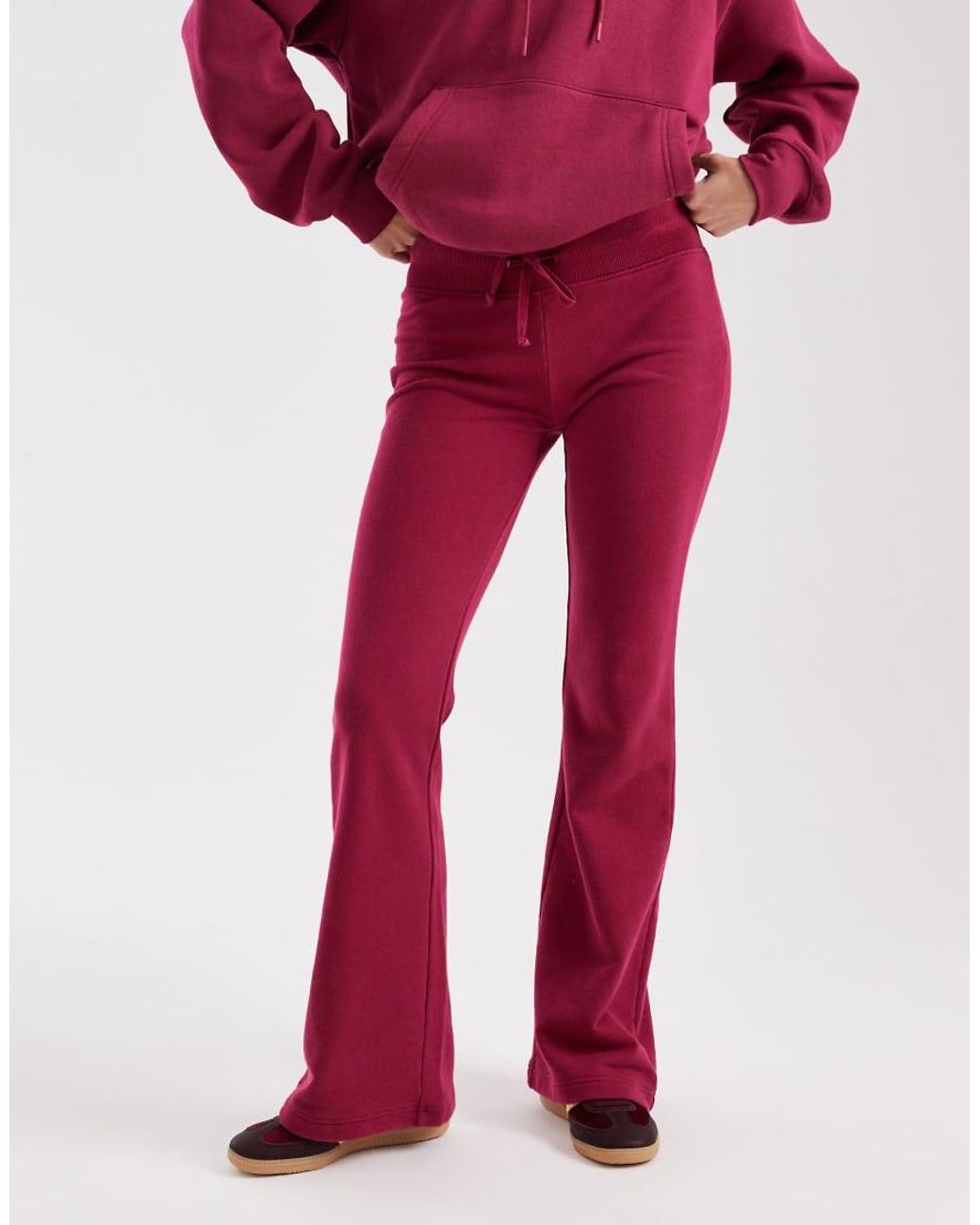 Cotton On Red Low Rise Bootleg Sweatpant Co-ord
