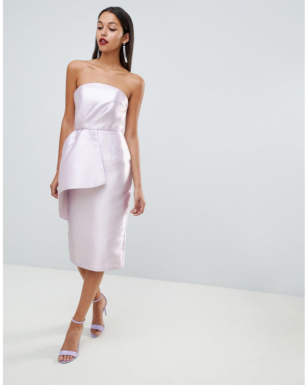 structured satin dress