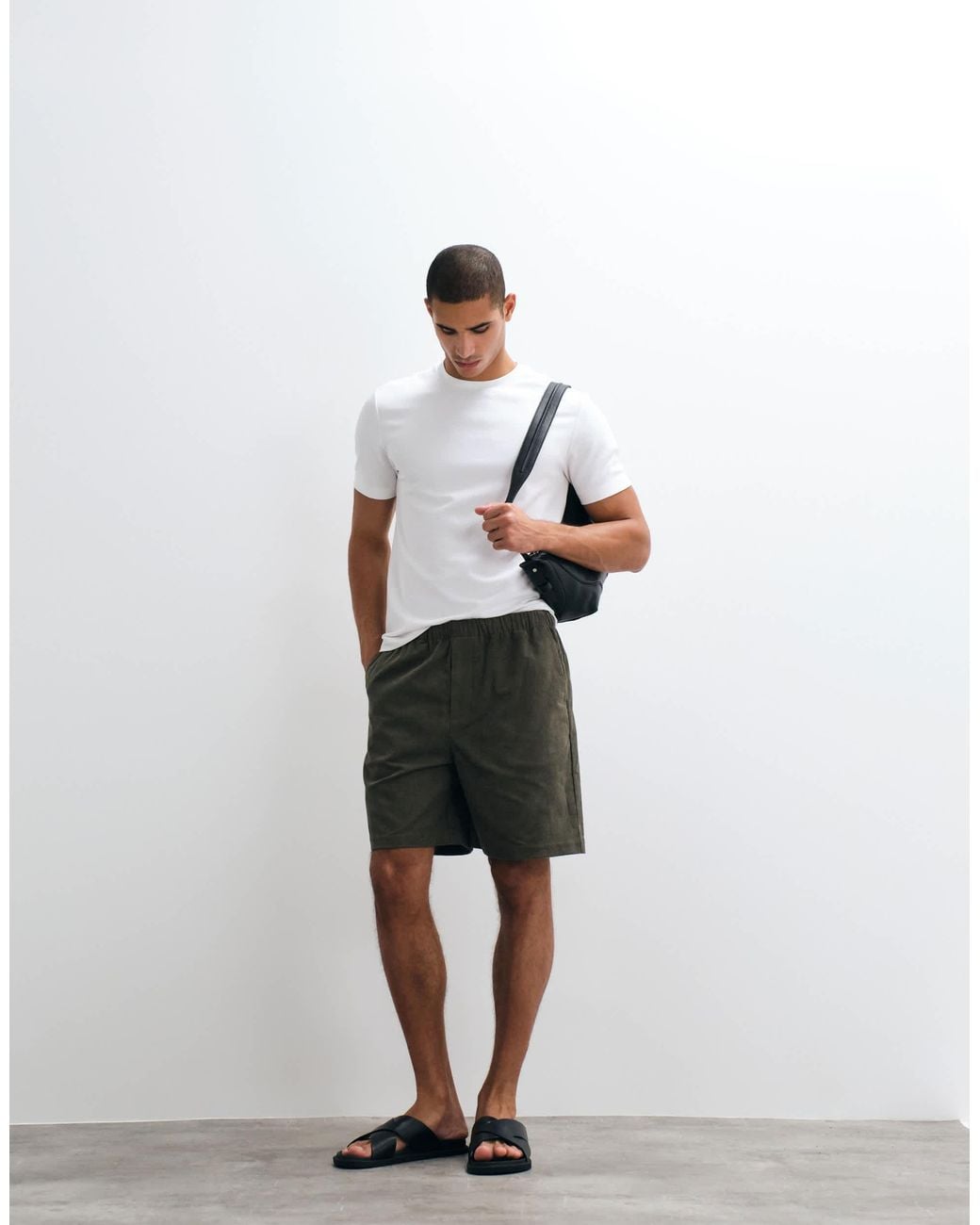 ARKET White Pull On Drawstring Cord Shorts for men