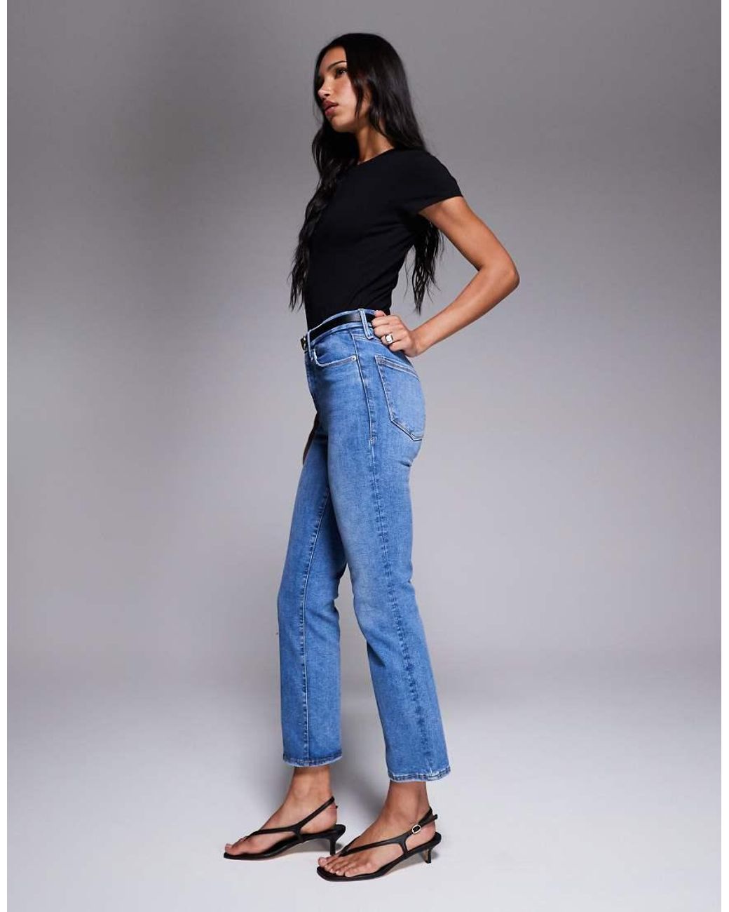 GOOD AMERICAN Blue Always Fits Good Legs Straight Jeans