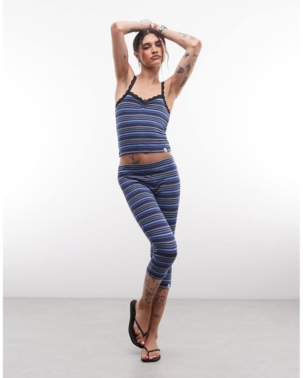 Collusion Blue Lace Trim Cami