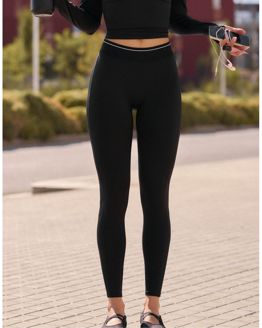 Stradivarius Black Basic leggings