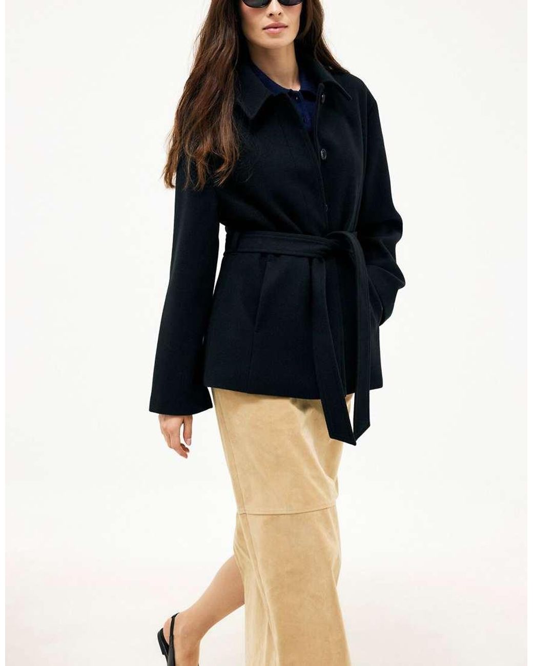 NA-KD Brown Belted Short Coat