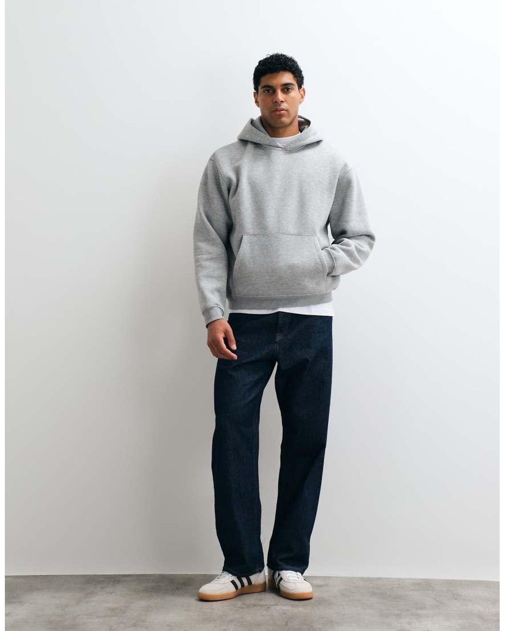 ASOS Gray Essentials Relaxed Boxy Hoodie for men