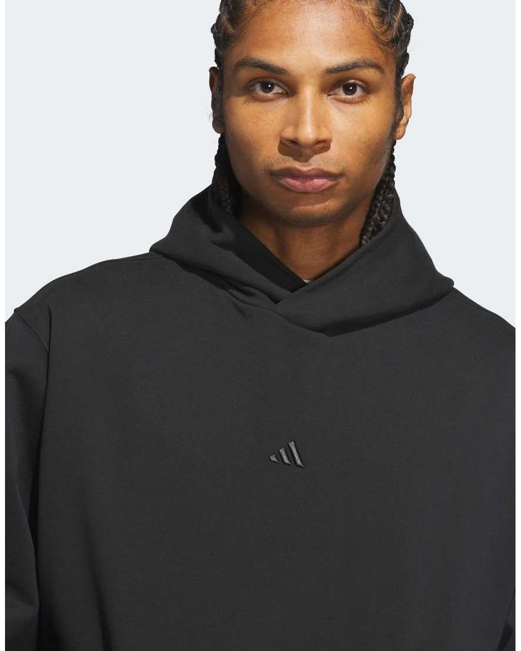 Adidas Originals Black Adidas Basketball Fleece Hoodie