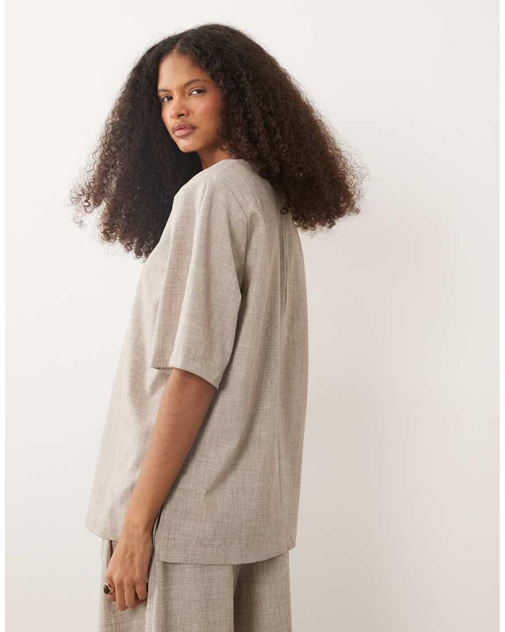 ASOS Natural Oversized Tee