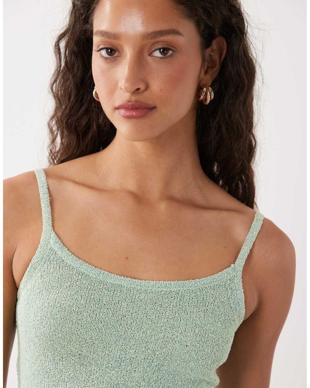 Cotton On Green Sparkle Mini Knit Dress
