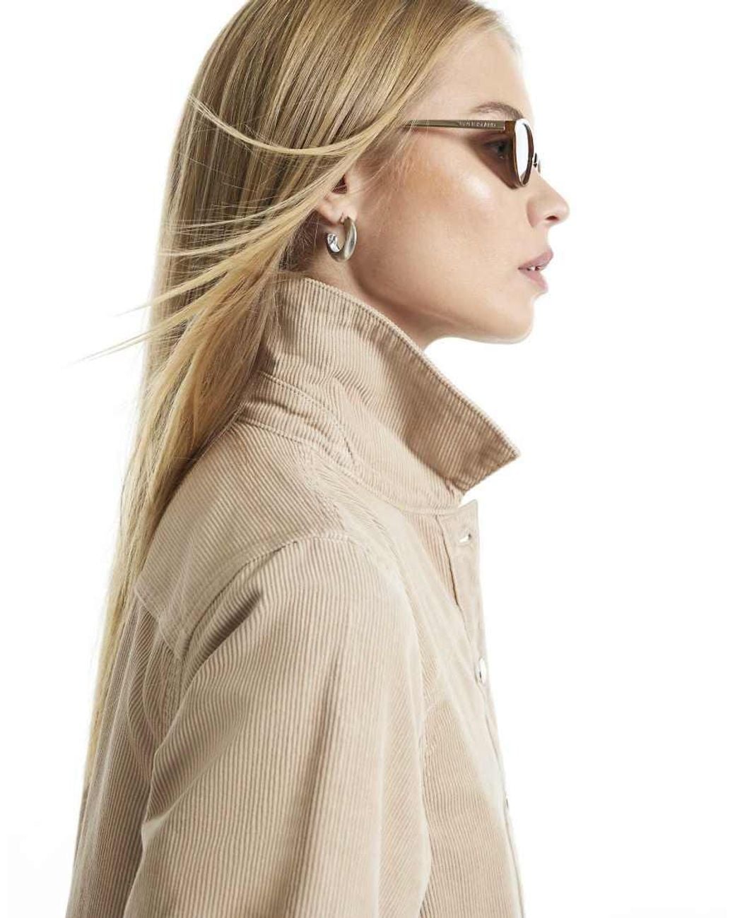 River Island Natural Corduroy Smock Dress