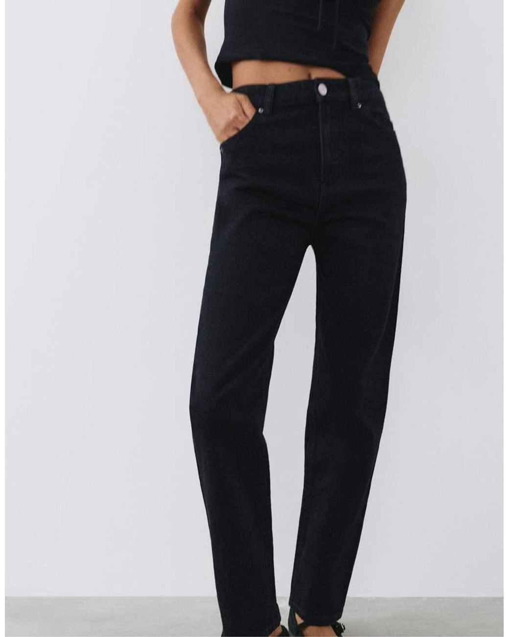 Pull&Bear Black High-waist Slim Fit Jeans