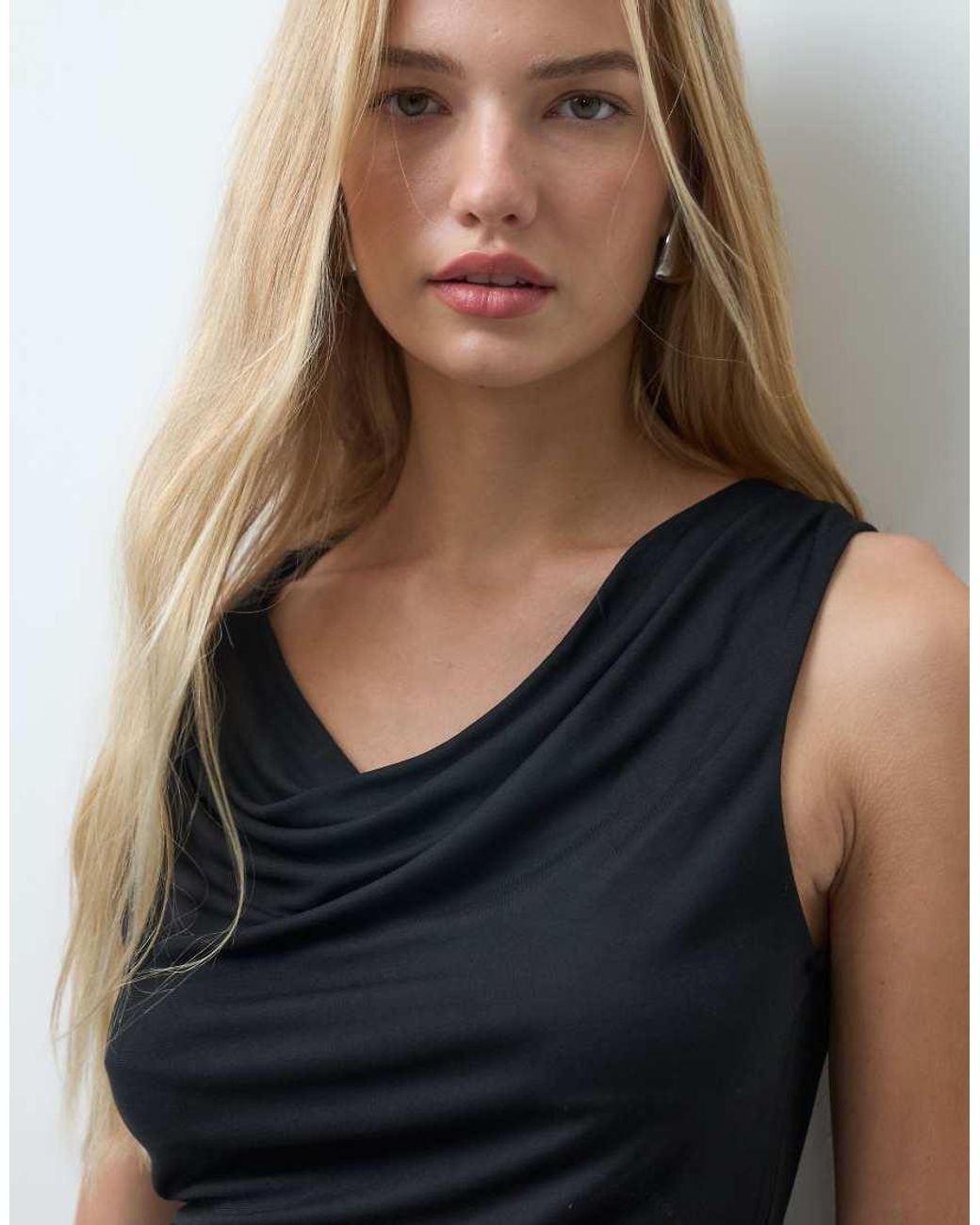 Vero Moda Black Sleeveless Waterfall Top