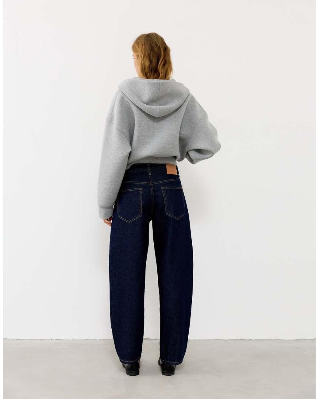 Pull&Bear Blue Low-rise Barrel Jeans