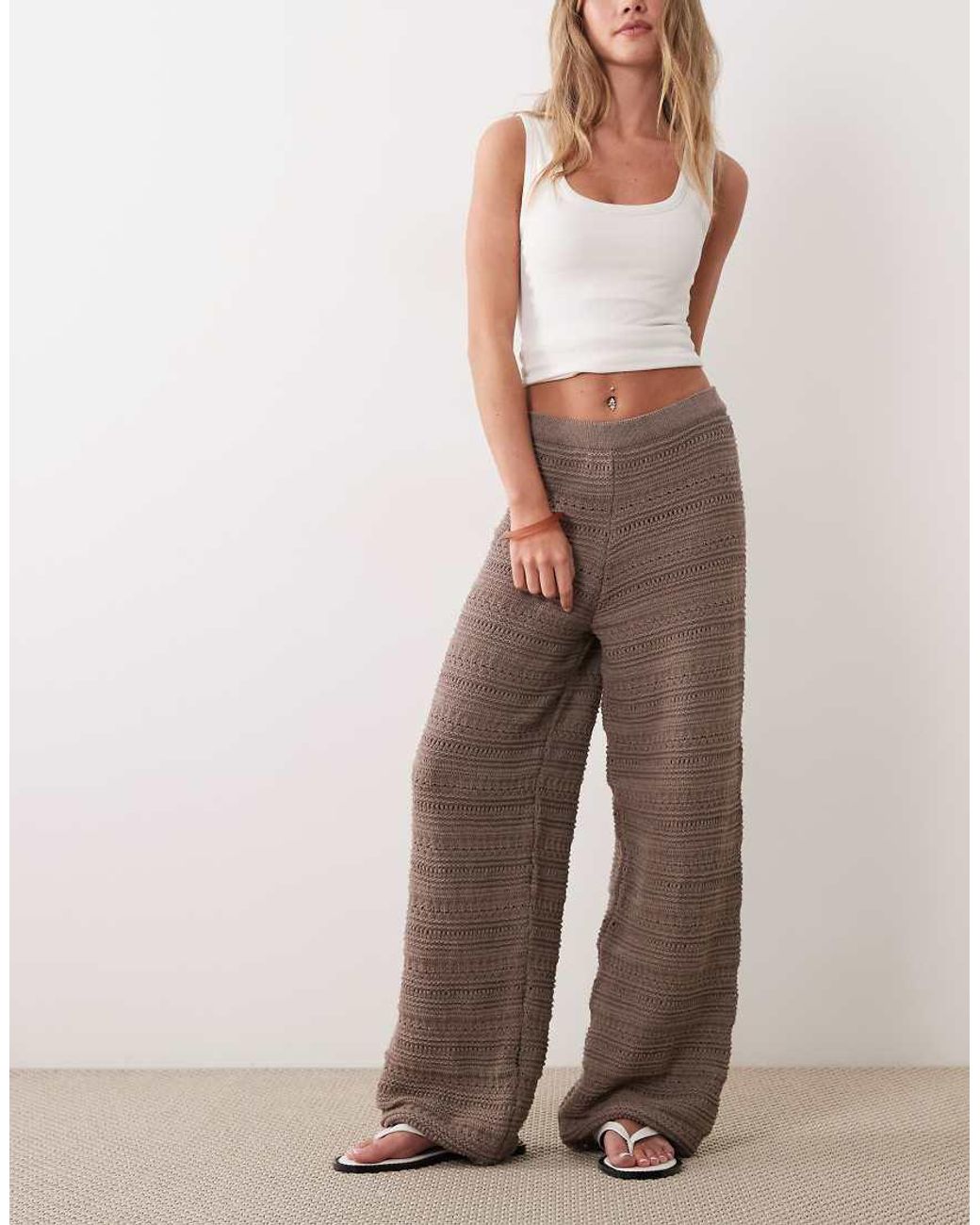 ASOS Multicolor Crochet Knit Trouser Co-ord