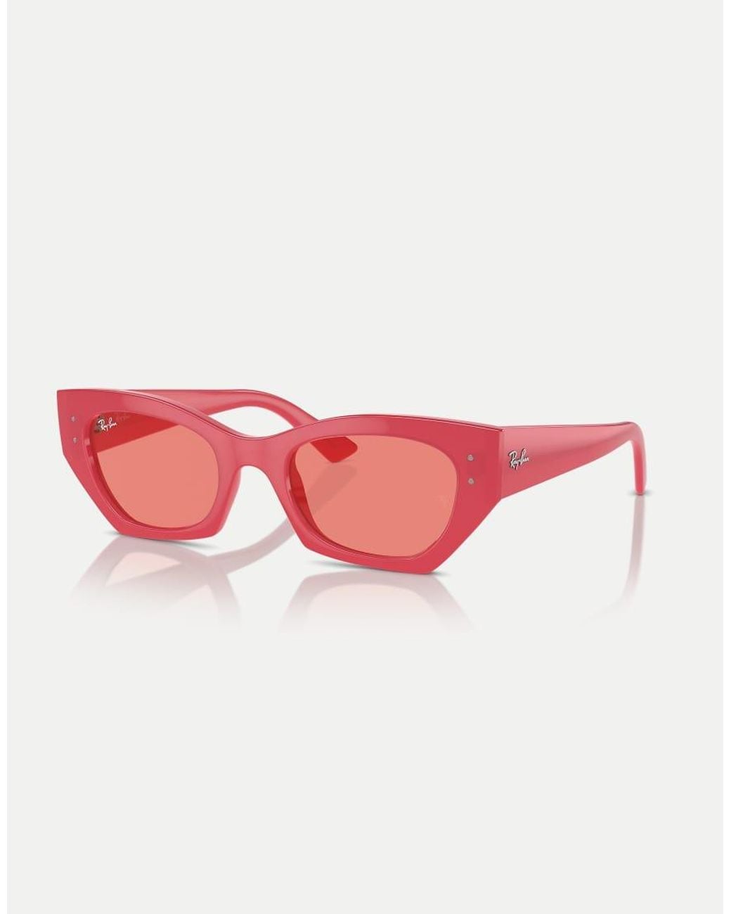 Ray-Ban Pink Zena Irregular Sunglasses With Lens