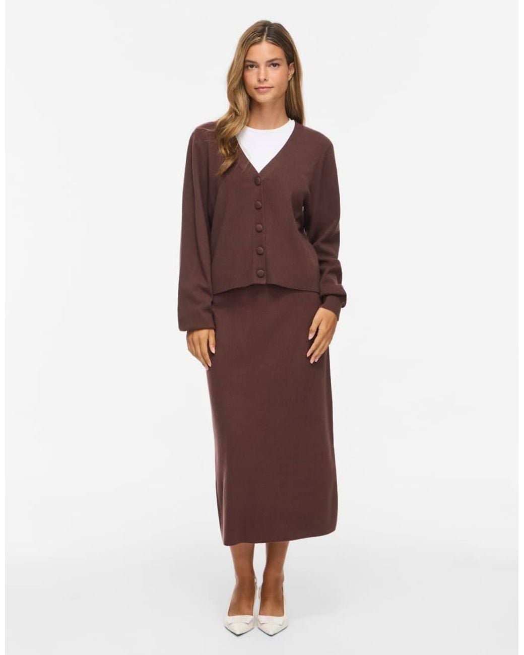 Vila Brown Knitted Cardigan