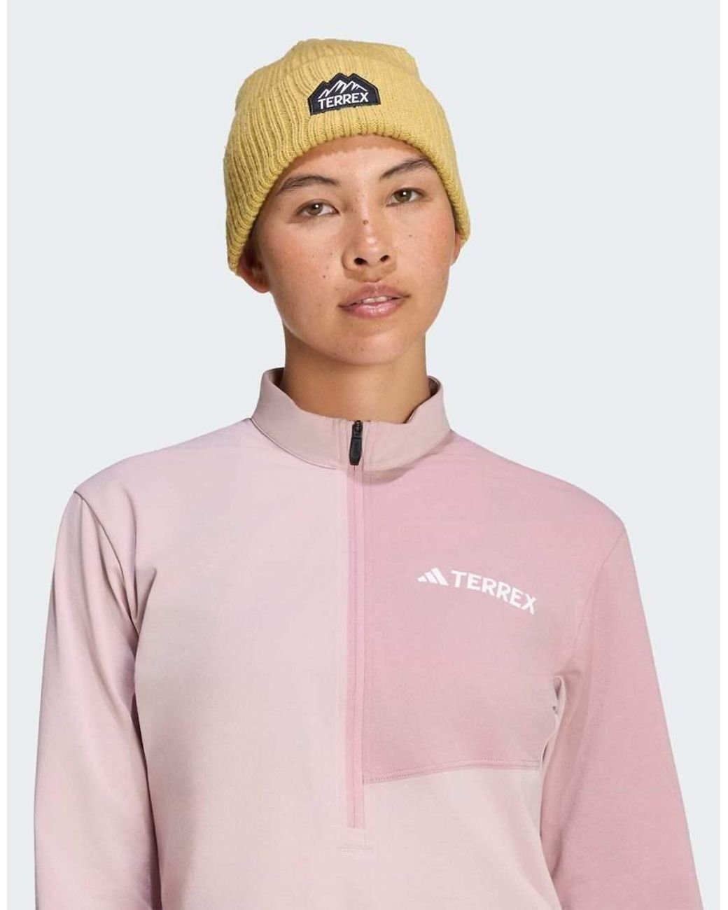 Adidas Originals Red Terrex Multi Climacool 1/2 Zip Long Sleeve Tee