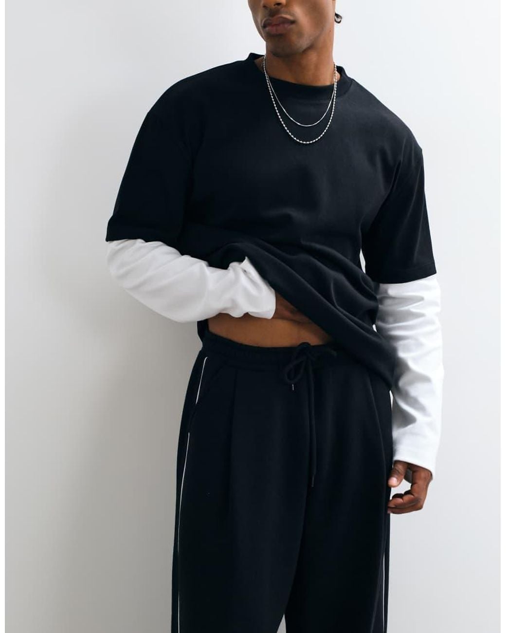 ASOS Blue Oversized Balloon jogger W/ Pleat & Piping for men