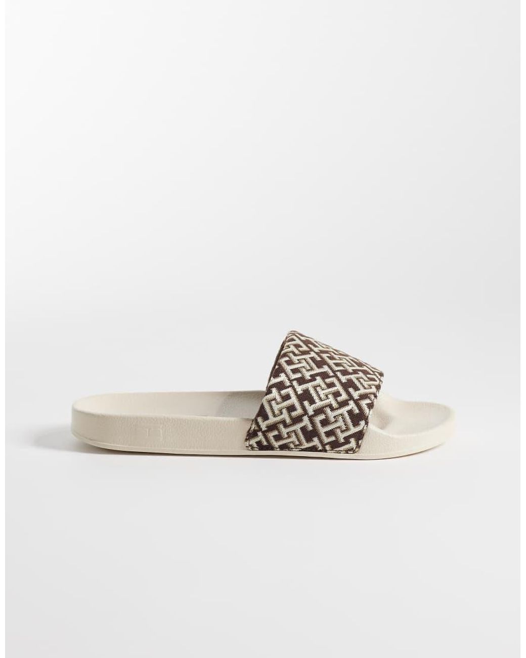 Tommy Hilfiger Natural Monogram Pool Slider