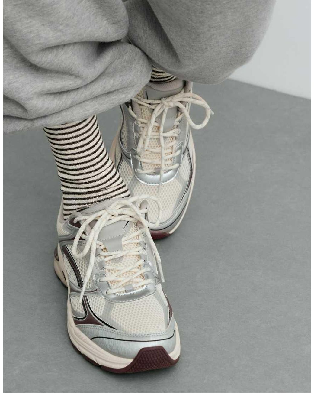 Oysho White Cashmere 13% Classic Sock