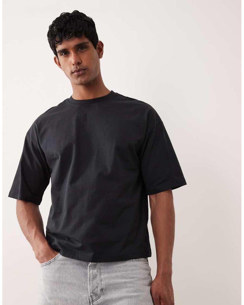 Only & Sons Black Boxy T-shirt for men