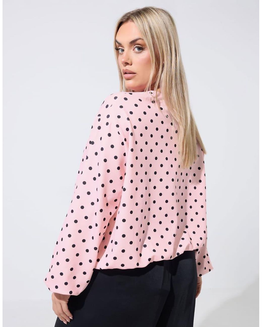 Yours Clothing Red Polka Dot Bomber Jacket