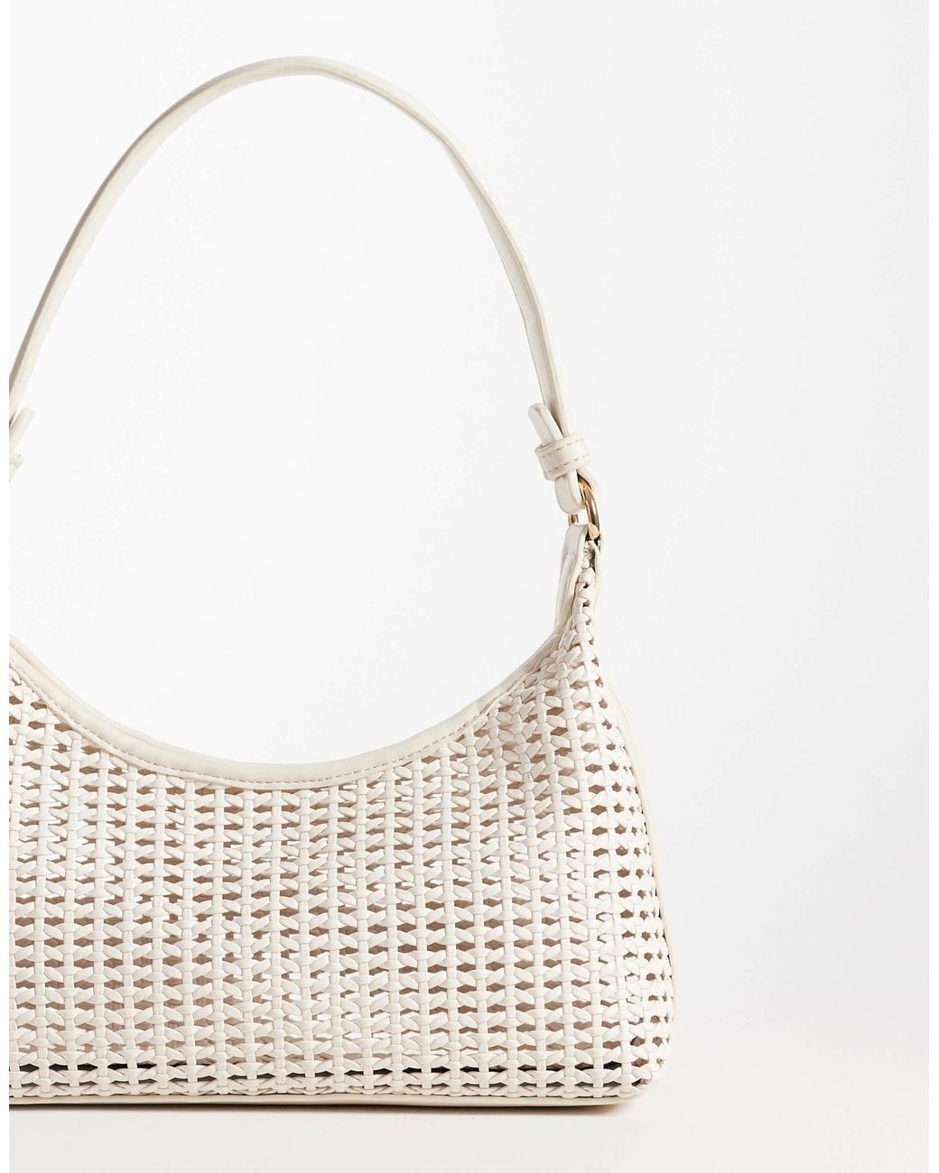 ASOS White Weave 90's Shoulder Bag