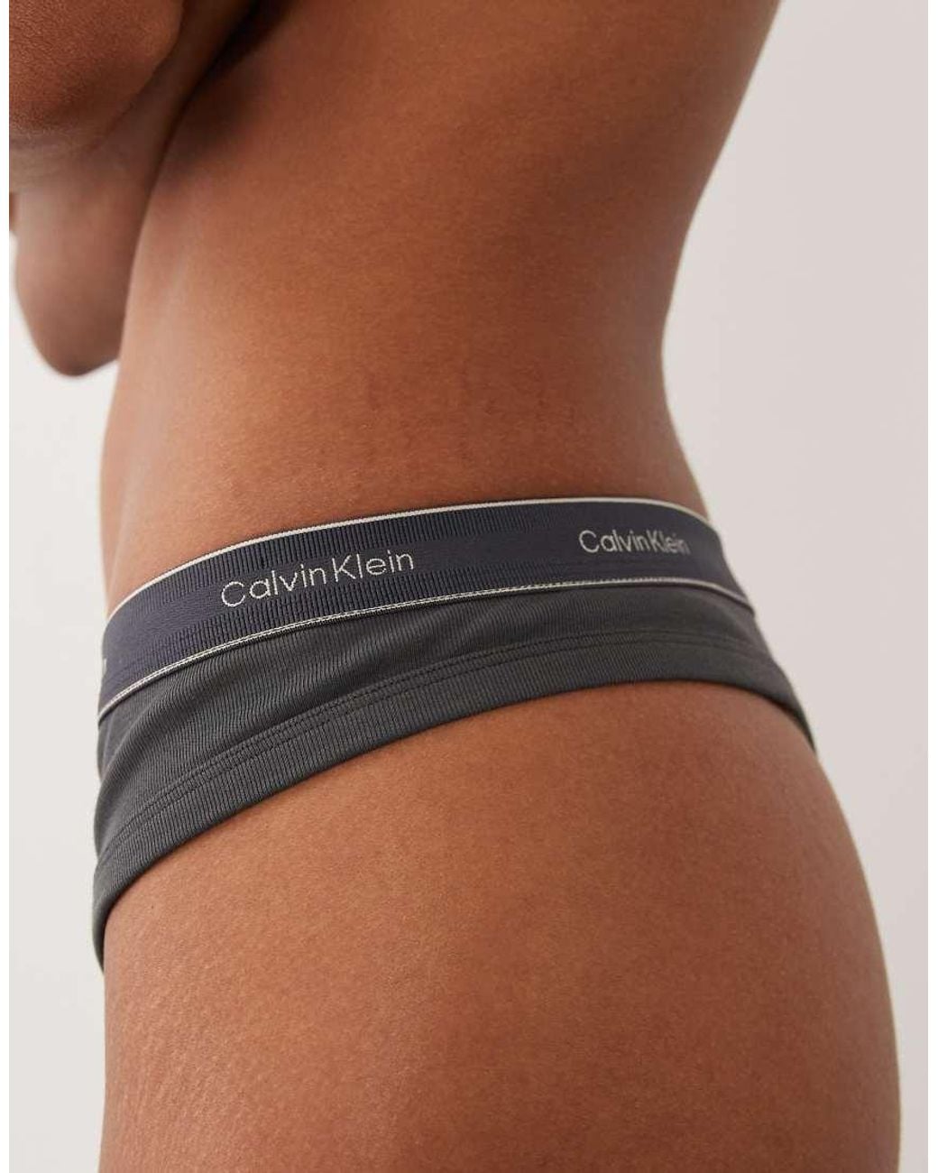 Calvin Klein Brown Heritage Cotton Thong