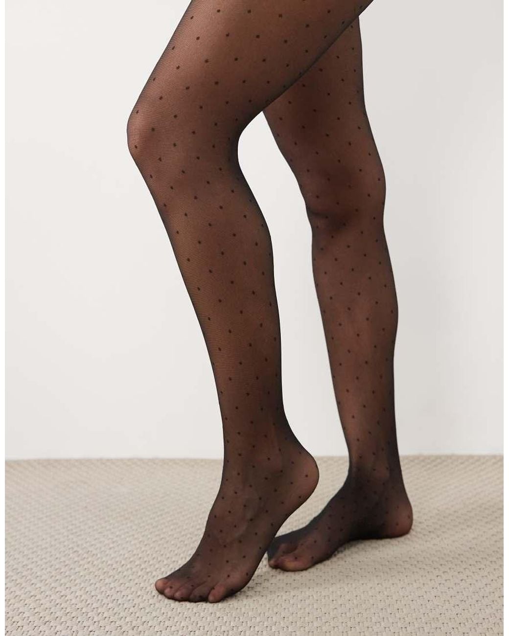 New Look Black Polka Dot Tights