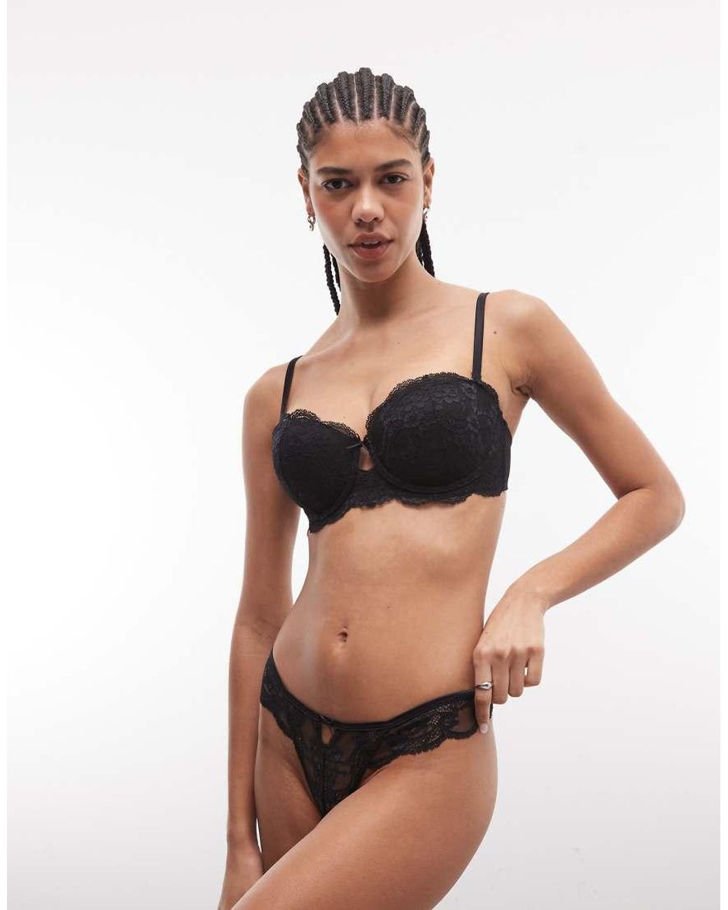 ASOS Black Lola Lace Strapless Underwire Bra