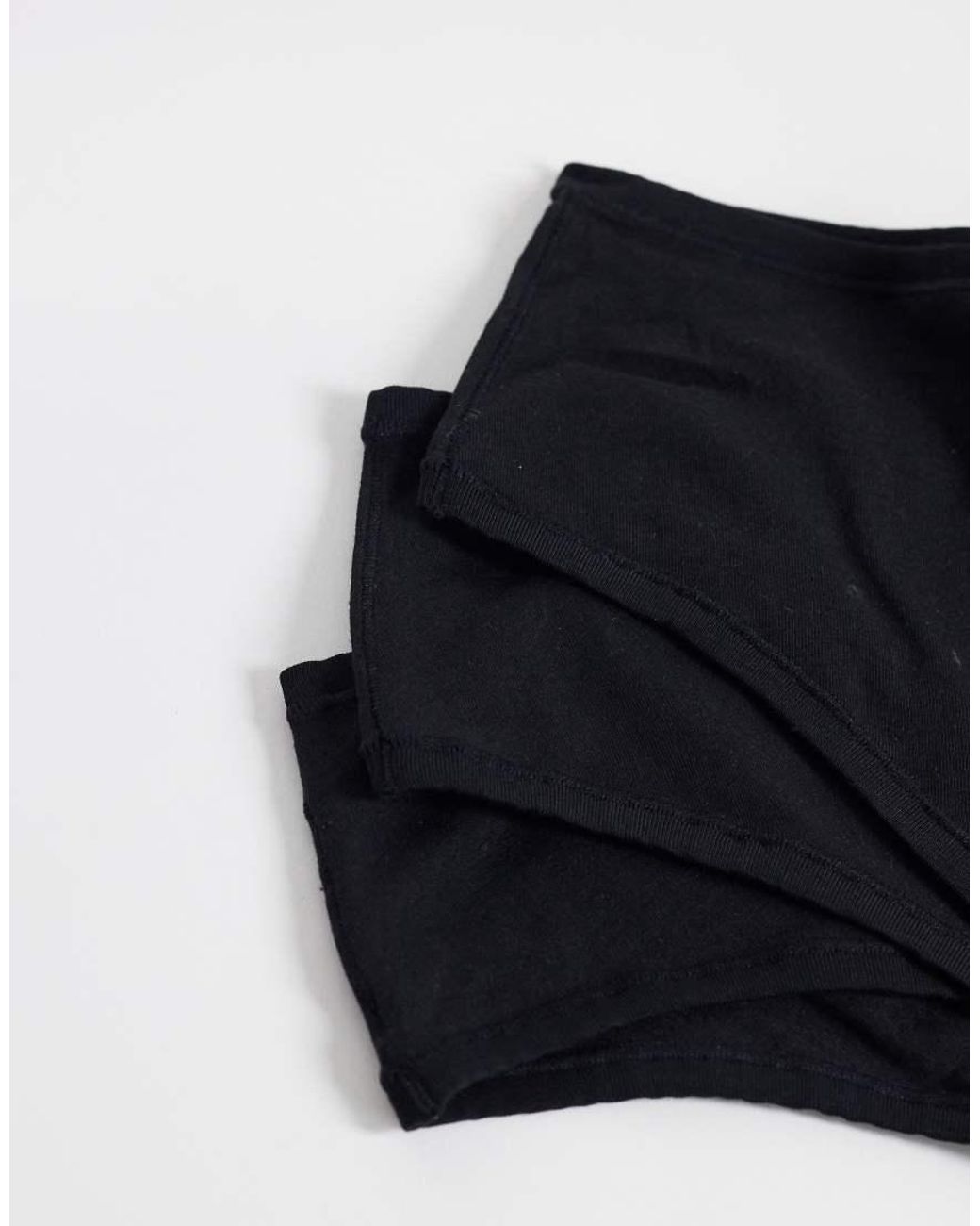 ASOS Blue 3 Pack Cotton Mid Coverage Brazilian Briefs