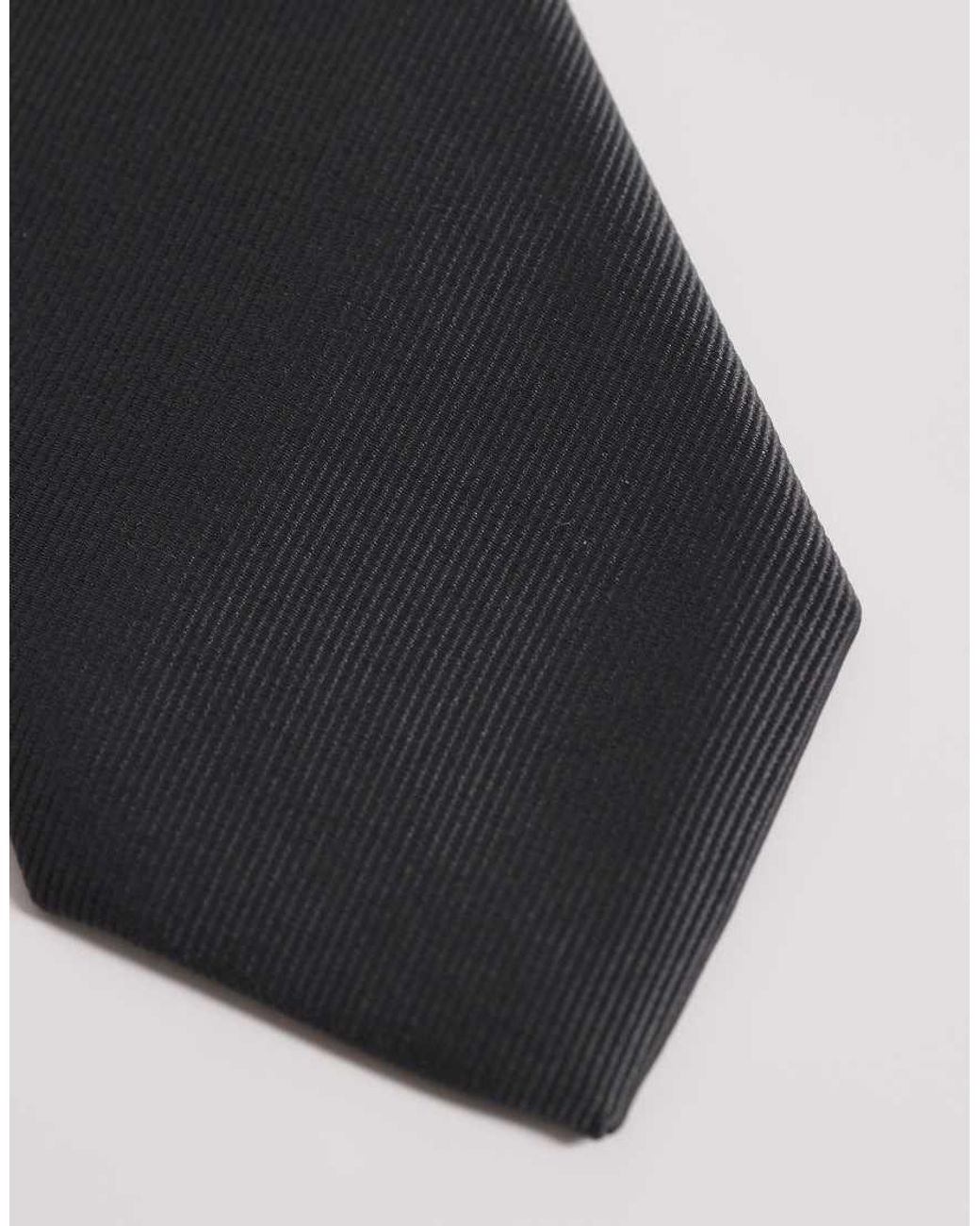 ASOS White Textured Satin Tie for men