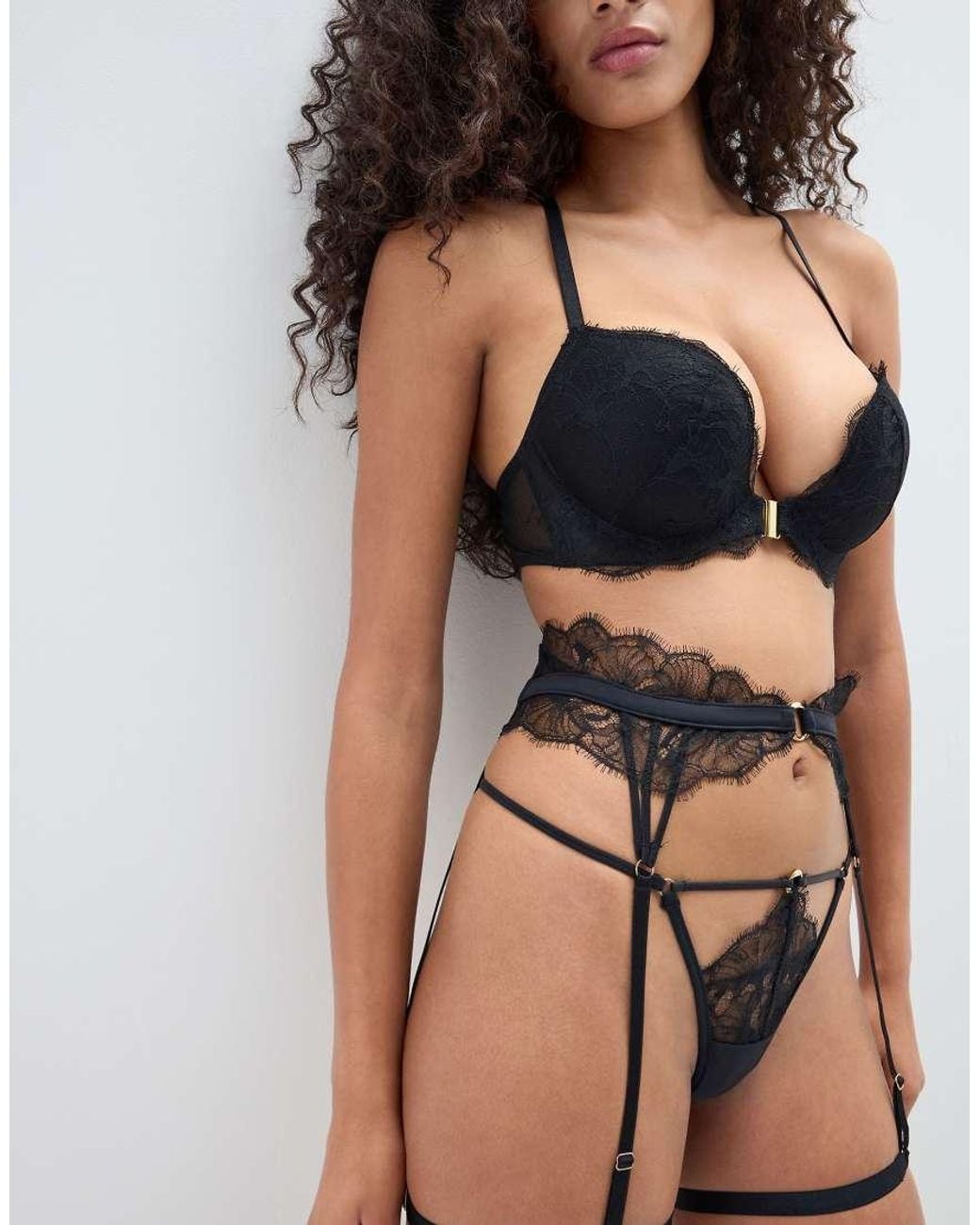 Intimissimi Black Catching Eyes Suspenders