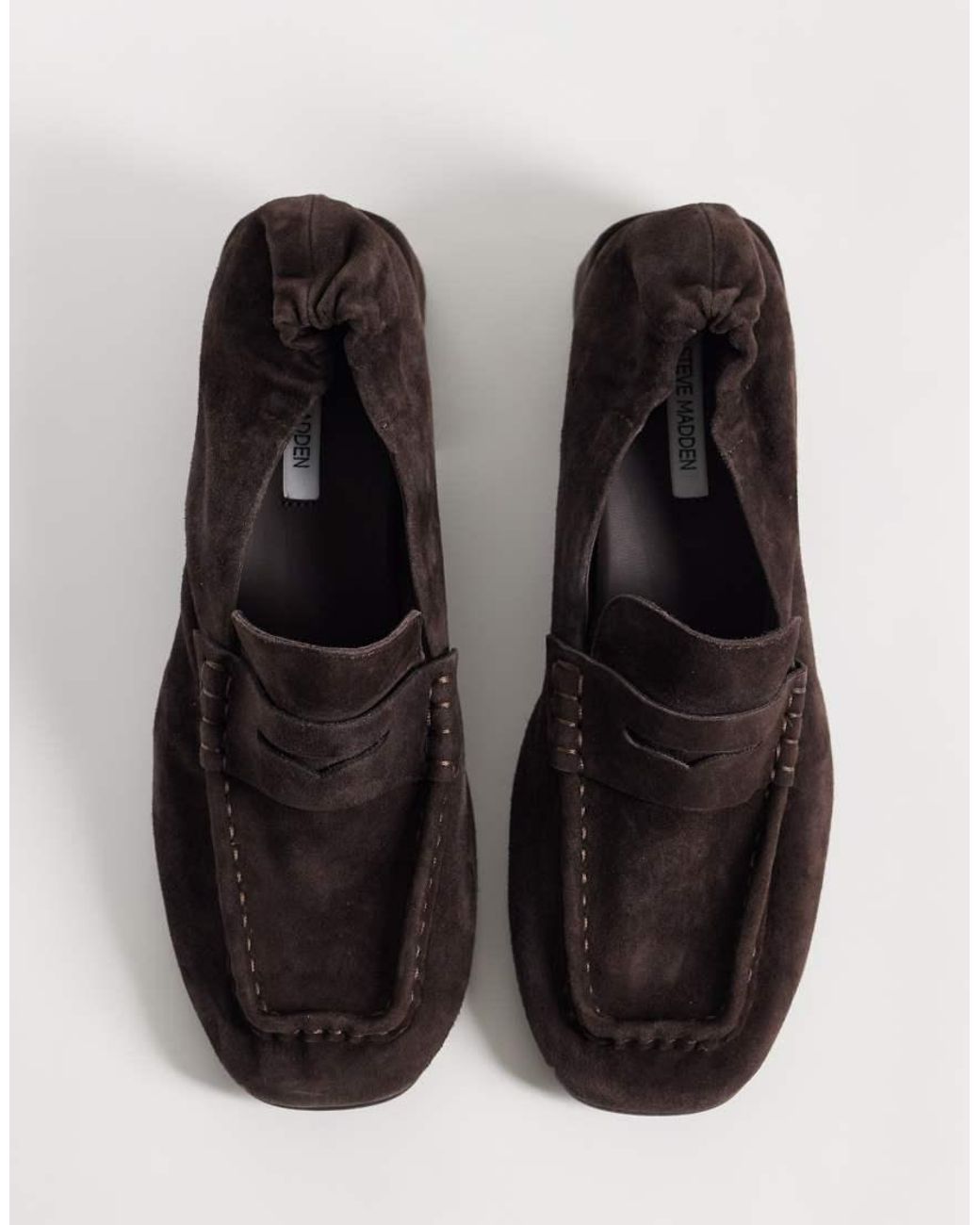 Steve Madden Brown Estee Heeled Square Toe Loafers
