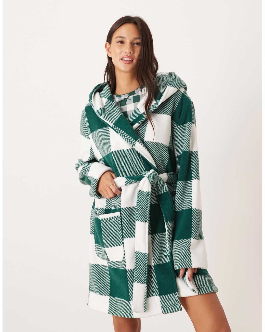 ASOS Green Microfleece Mini Robe