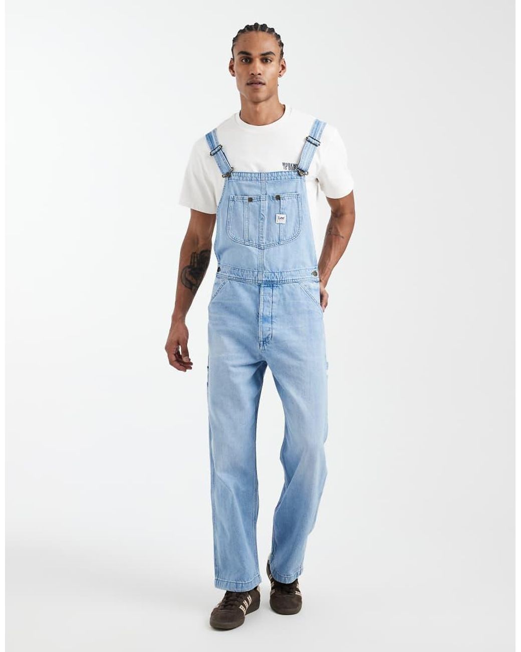 Lee Jeans Blue Workwear Denim Dungarees for men