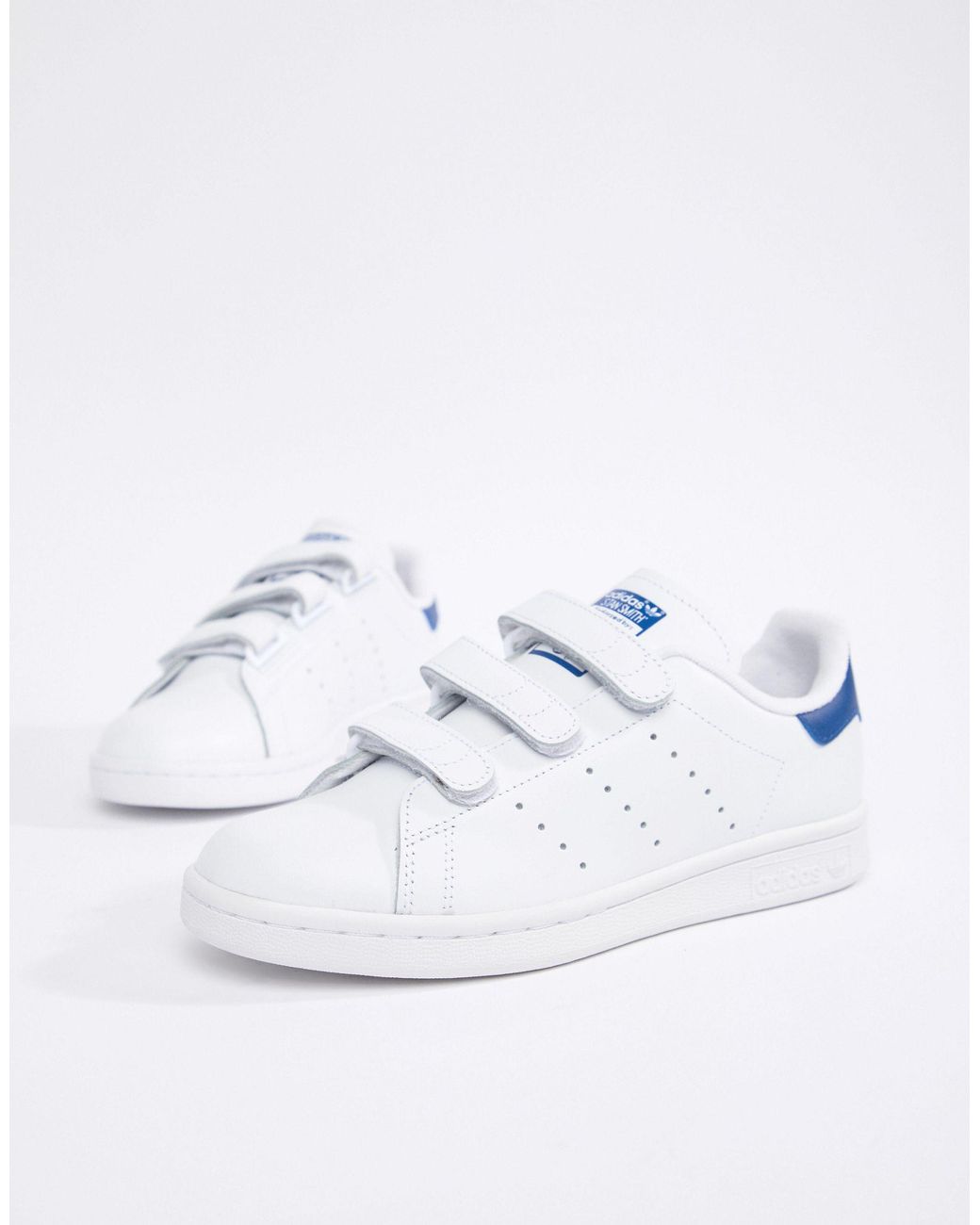 Ik heb een contract gemaakt Blootstellen Subsidie adidas Originals Stan Smith - Sneakers Met Klittenband in het Wit | Lyst NL